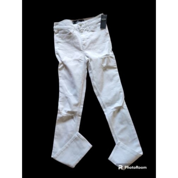 Hollister Denim - Hollister White Distresed High-Rise Super Skin Jeans Pants Size 1L 25W | 32L NWT